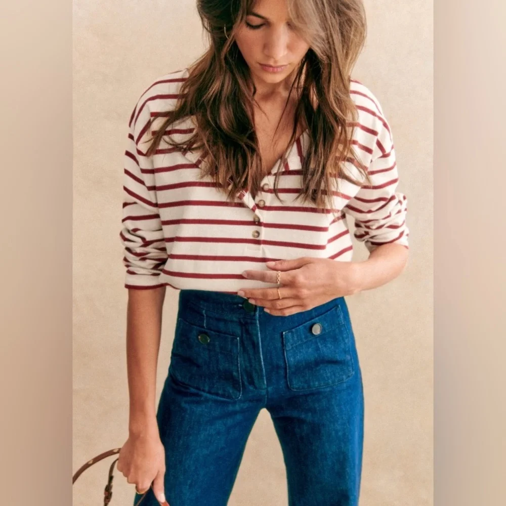 Sezane Pink Striped Top - Picture 12 of 14